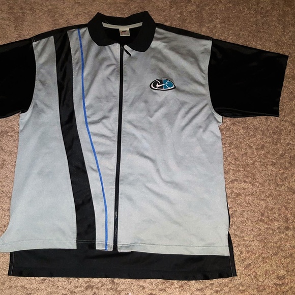 Nike Vintage Men's Zip Up Collared Shirt XL Gray - Picture 3 of 6